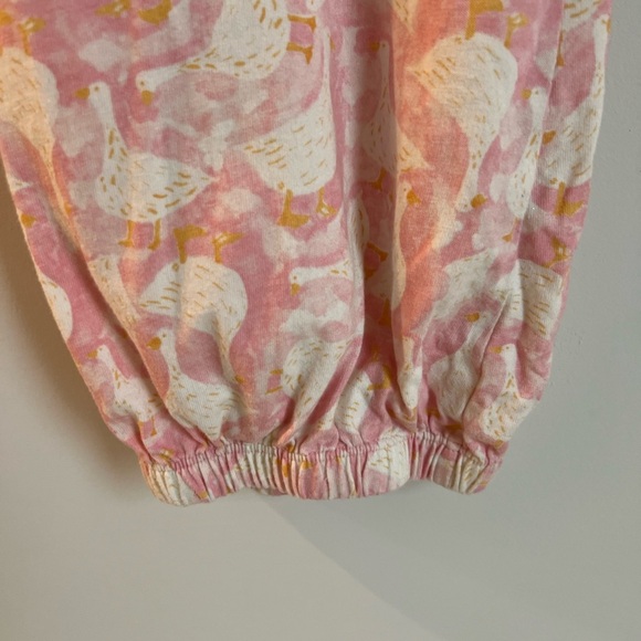 Burt's Bees Baby Goose Duck Print Pink and Cream Sleep Gown 0-6 Months - Picture 3 of 7